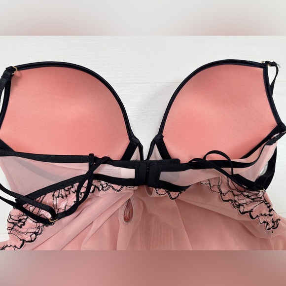 Auden Baby Doll Lace Mesh Lingerie Top - Picture 9 of 12